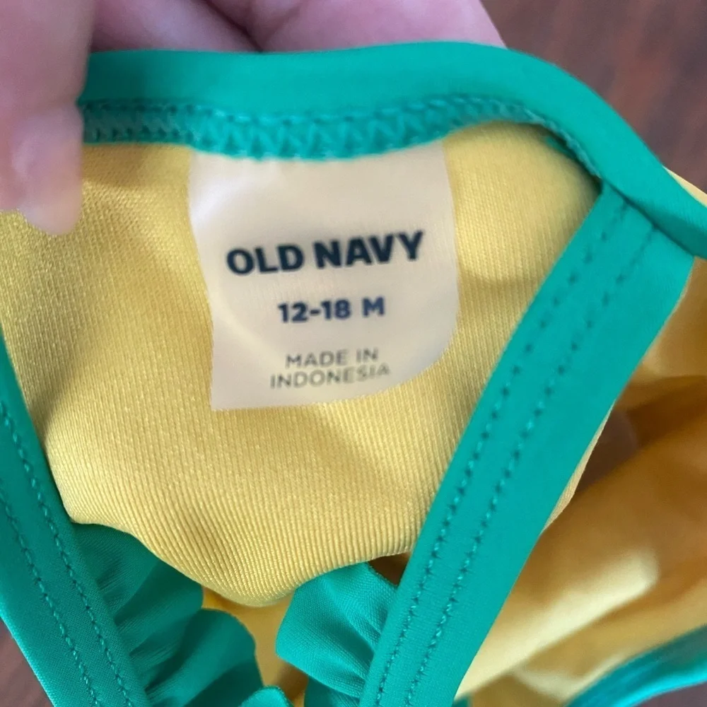 Swimsuits, Lot of Two, Toddler Girl's Yellow size 12-18 Months Beach Vacation